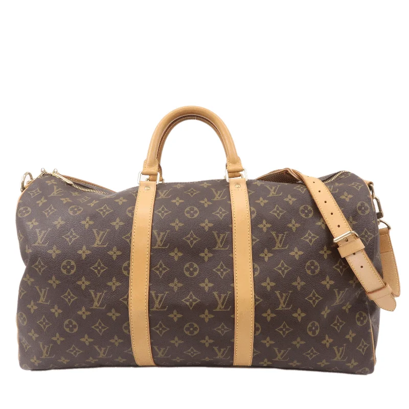 Louis Vuitton Petite Malle bags with a hard - shell structure for uniquenessLouis Vuitton Monogram Keep All Bandoulier 50 Boston Bag M41416