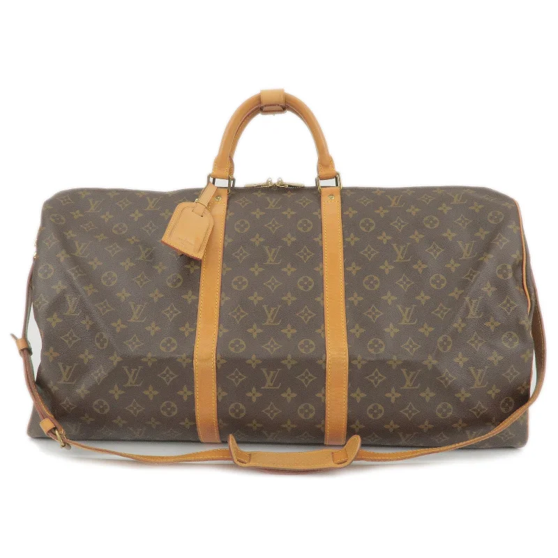 Louis Vuitton tote bags with a spacious interior and multiple pocketsLouis Vuitton Monogram Keep All Bandouliere 60 Bag M41412