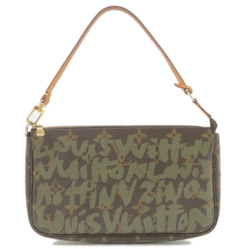 Louis Vuitton Alma bags with a monogram - embossed leather surfaceLouis Vuitton Monogram Graffiti Pochette Accessoires M92191