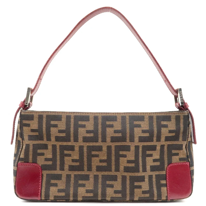 Fendi By The Way bags with a printed map pattern for a travel - inspired lookFendi By The Way bags with a printed map pattern for a travel - inspired lookFendi By The Way bags with a printed map pattern for a travel - inspired lookFENDI Zucca Canvas Leather Shoulder Bag Brown Bordeaux 8BR207