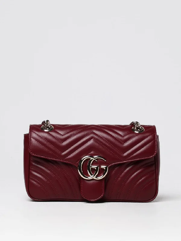 Women Gucci Sylvie bags with a crystal - embellished web stripeWomen Gucci Sylvie bags with a crystal - embellished web stripeGucci Shoulder Bag Woman Red Women