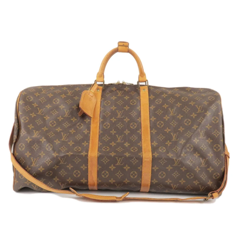 Louis Vuitton bags with a zippered interior pocket for better organizationLouis Vuitton Monogram Keep All Bandouliere 60 Bag M41412