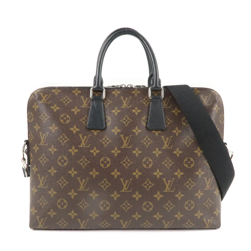 Louis Vuitton bags with a zip - around closure for enhanced securityLouis Vuitton Monogram Macasa Porte Documan Jules 2Way Bag M40868