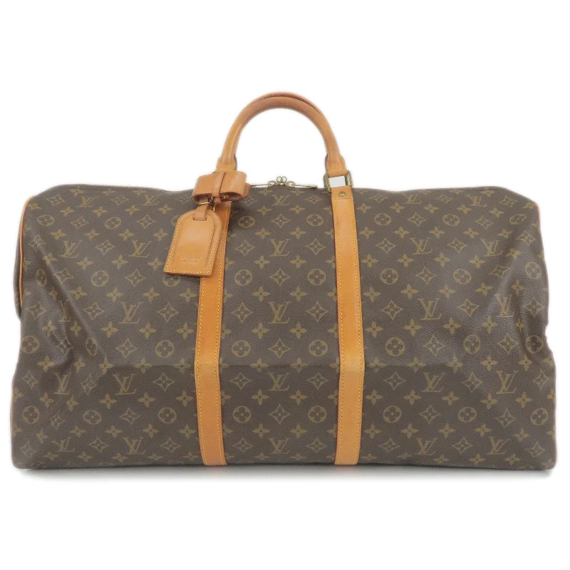 Louis Vuitton bags with a detachable mobile phone holder for convenienceLouis Vuitton Monogram Keep All 60 Boston Bag M41422