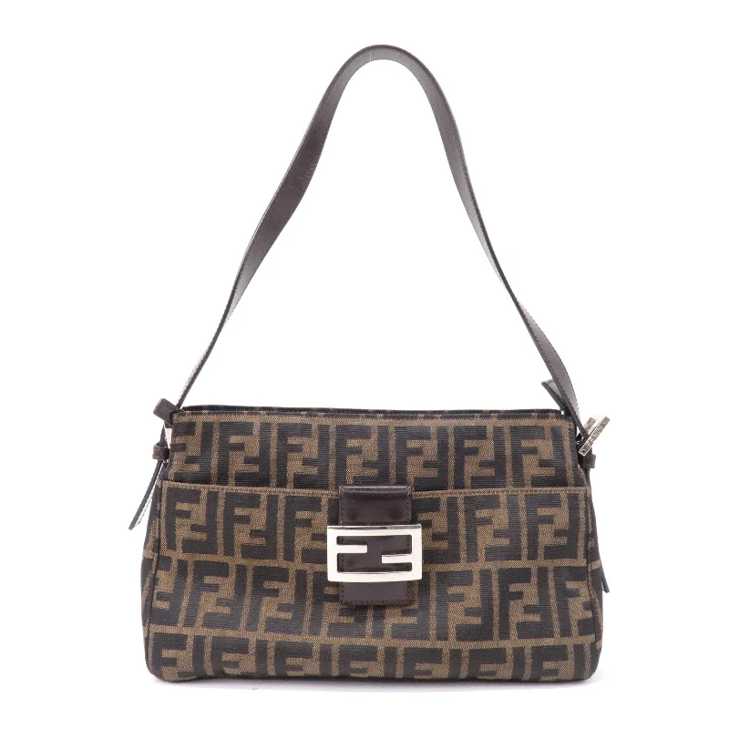 Fendi handbags with a holographic FF logo for a futuristic and trendy lookFendi handbags with a holographic FF logo for a futuristic and trendy lookFendi handbags with a holographic FF logo for a futuristic and trendy lookFENDI Zucca Canvas Leather Shoulder Bag Brown Black 26566