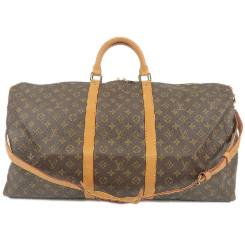 Louis Vuitton bags with a chain - link trim and a leather body for a modern edgeLouis Vuitton Monogram Keep All Bandouliere 60 Bag M41412