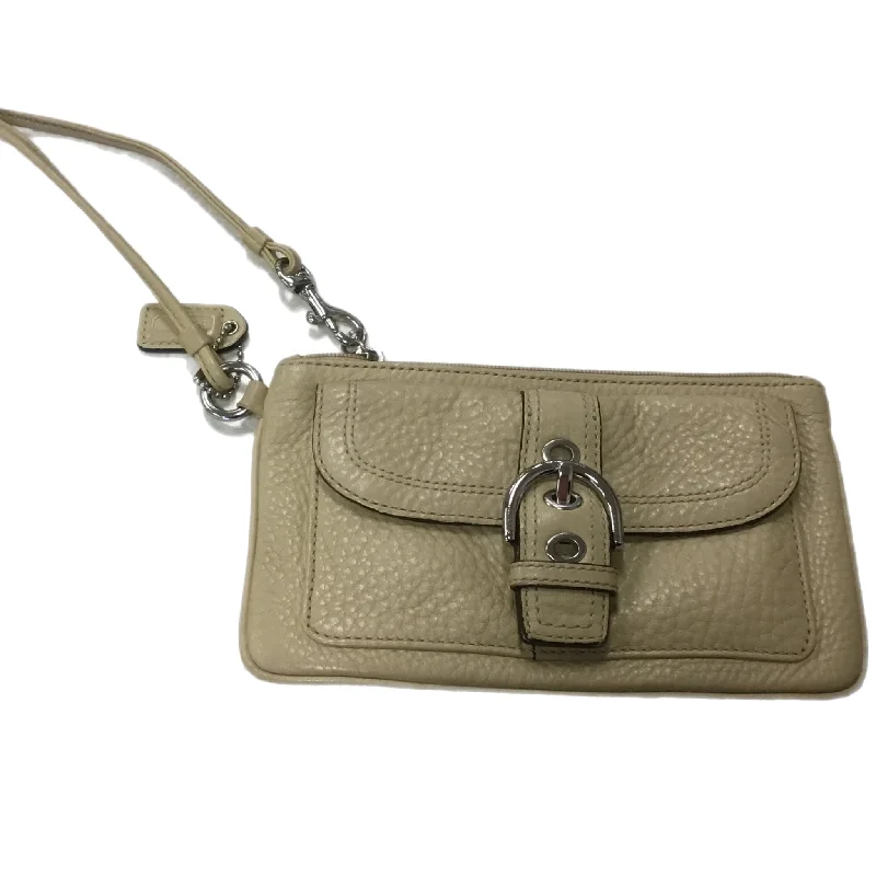 Coach Tabby bags with a classic turnlock closure for a timeless styleCoach Tabby bags with a classic turnlock closure for a timeless styleWristlet Designer By Coach  Size: Small