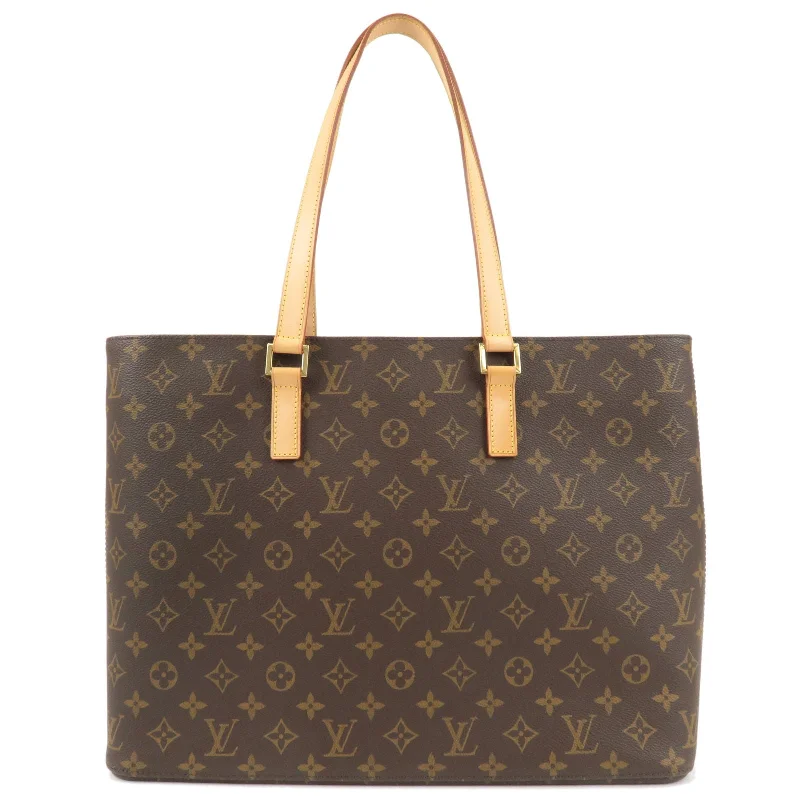 Louis Vuitton bags with a front - zip pocket for small items like keysLouis Vuitton Monogram Luco Tote Bag M51155