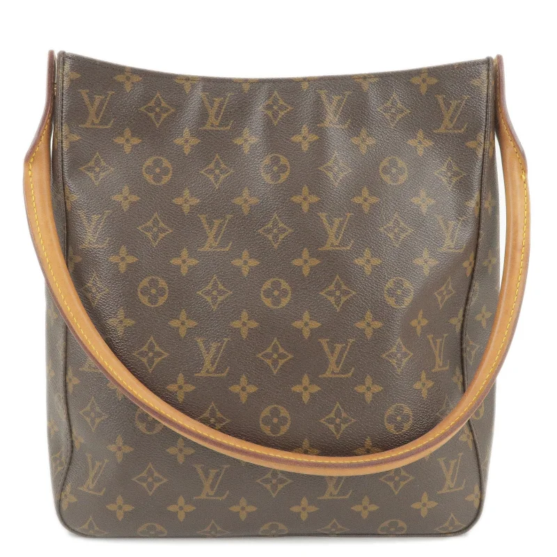 Louis Vuitton handbags with a back - zip pocket for storing valuablesLouis Vuitton Monogram Looping GM Shoulder Bag M51145