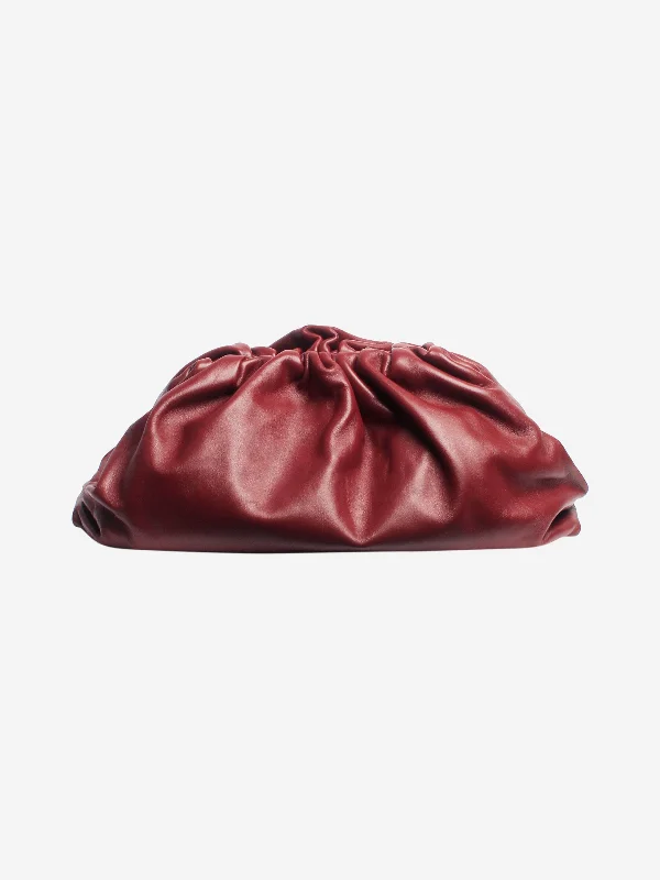 Art - Inspired Hermes Bags Collaborated with Renowned ArtistsBurgundy maxi Pouch clutch bag