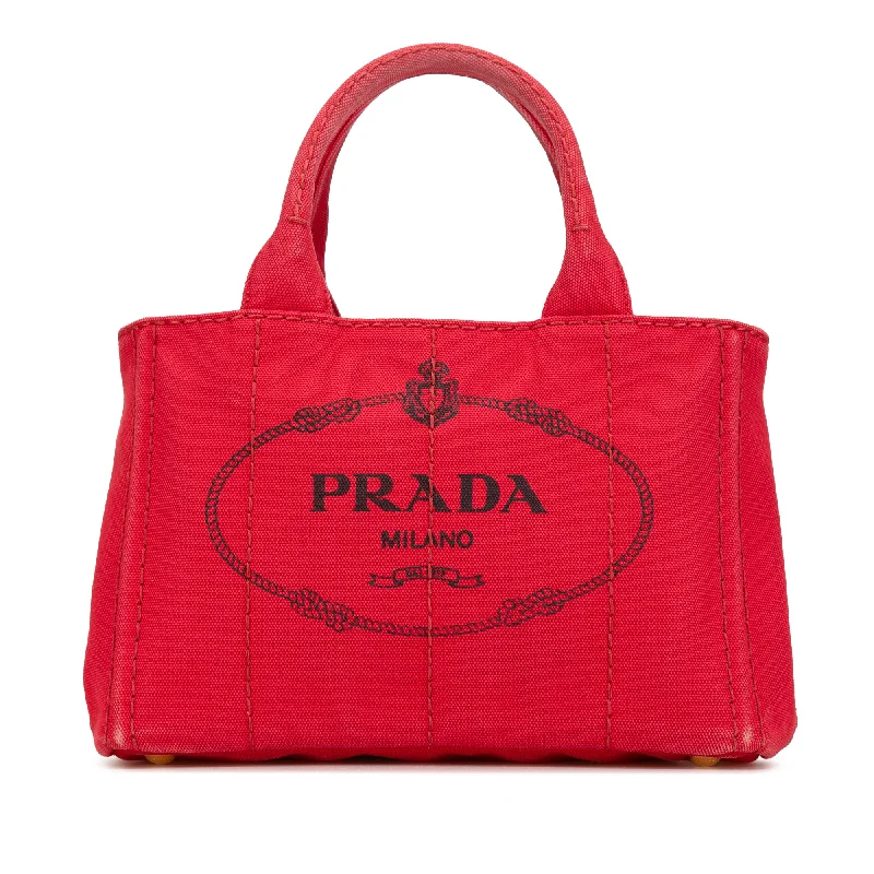 Compact Hermes Herbag Zip for Effortless CarryingRed Prada Small Canapa Logo Satchel