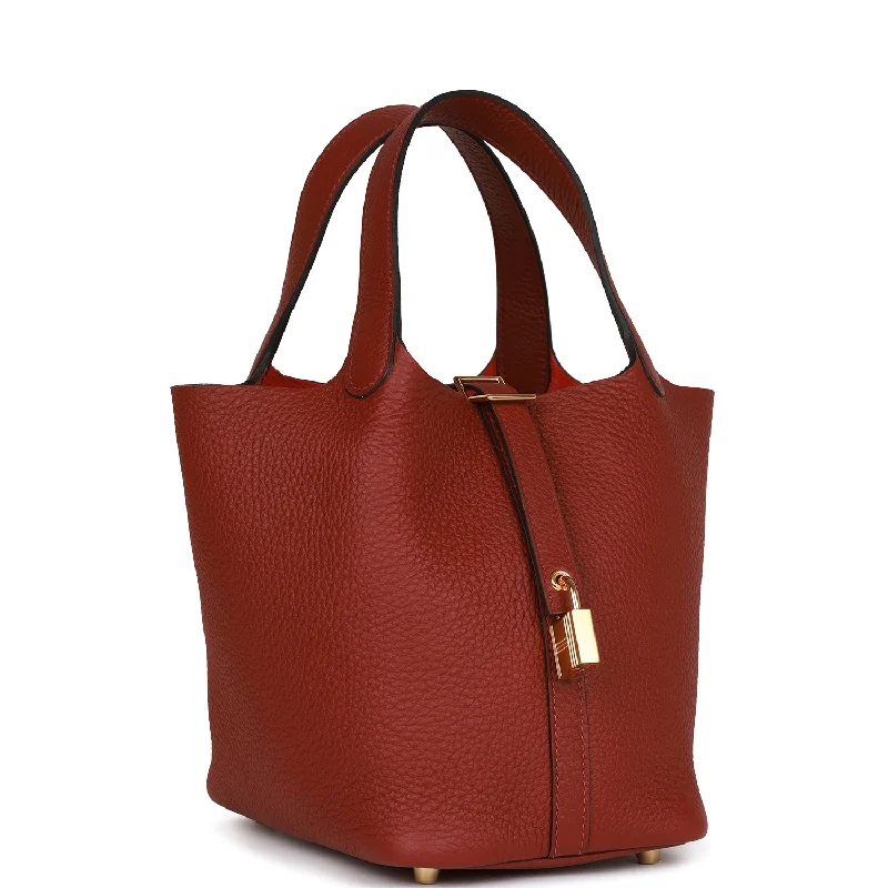 Hermes Kellydoll Bags for a Playful and Chic LookHermes Picotin Lock 18 Rouge H Clemence Gold Hardware