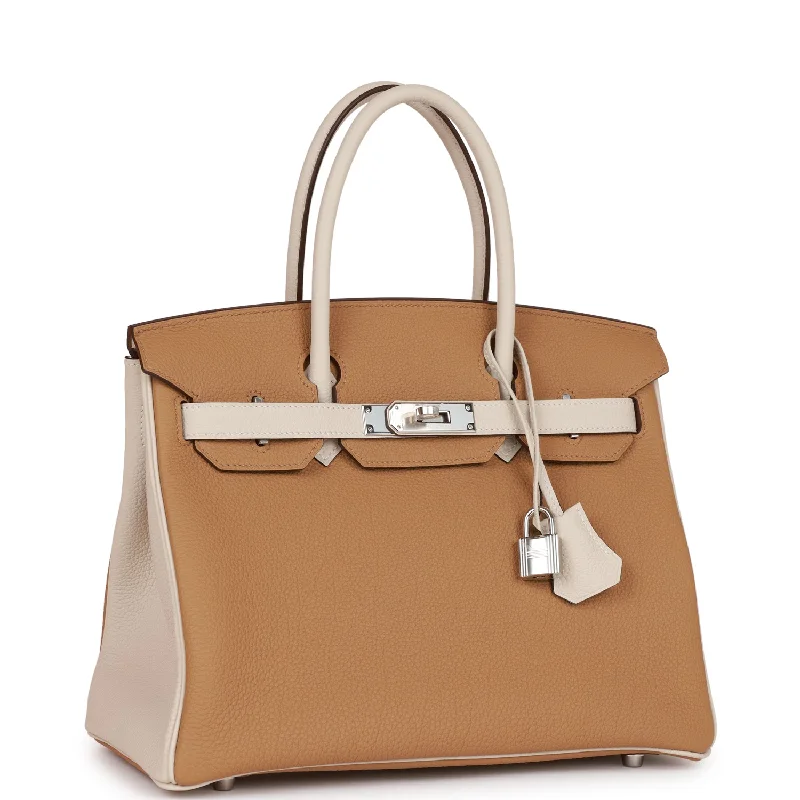 Water - Resistant Hermes Beach Bags for Summer FunHermes Special Order (HSS) Birkin 30 Chai and Craie Togo Palladium Hardware