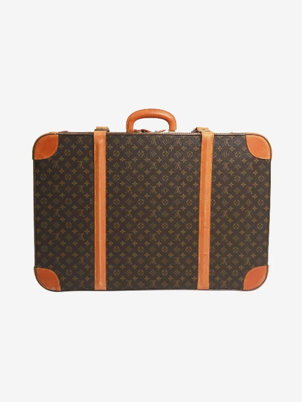 Hermes Bags with Detachable Pouches for VersatilityBrown Stratos Jumbo Monogram suitcase