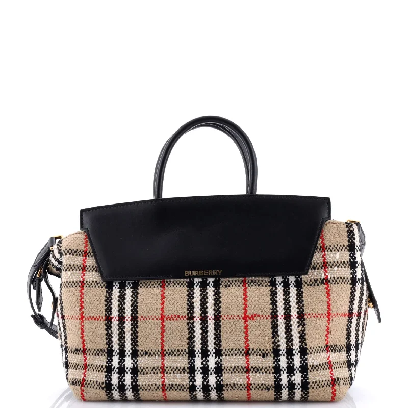 Burberry Bags with Signature Check Pattern in New ShadesCatherine Tote Vintage Check Tweed and Leather Medium