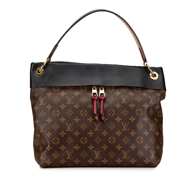 Louis Vuitton bags with a snap - button closure and a decorative charm for styleBrown Louis Vuitton Monogram Tuileries Besace Shoulder Bag