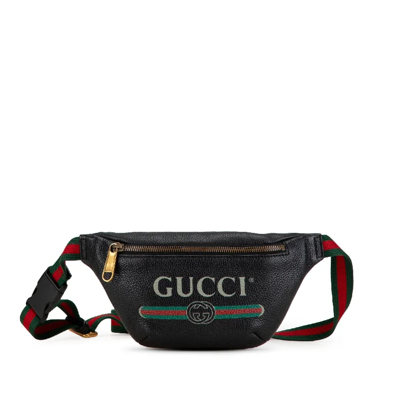 Functional Hermes Roulis Bags with Multiple CompartmentsBlack Gucci Leather Logo Belt Bag