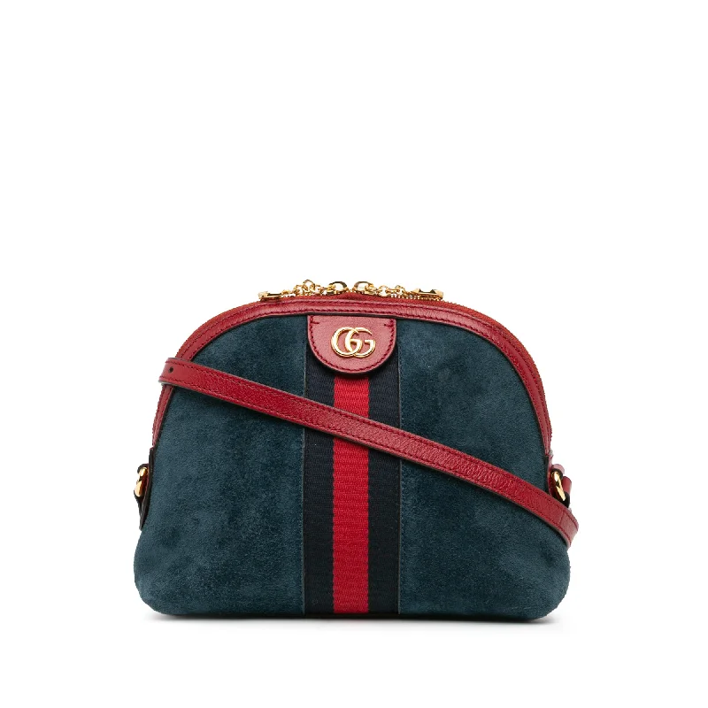 Sustainable and Ethical Hermes Bags for Conscious ConsumersBlue Gucci Small Suede Ophidia Dome Crossbody