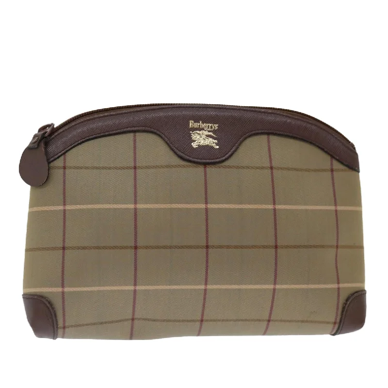 Two - Tone Burberry Bags for a Modern AestheticTwo - Tone Burberry Bags for a Modern AestheticBURBERRYSs Nova Check Clutch Bag Canvas Brown Auth bs13397