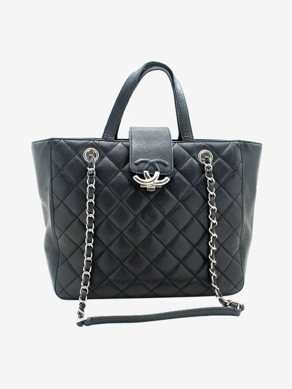 Hermes Bags with Hidden Pocket Compartments for PrivacyBlack 2016 caviar quilted tote bag