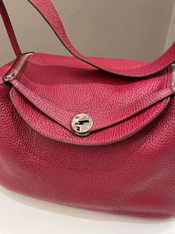 Faux Fur - Trimmed Hermes Bags for Winter SophisticationHermes Lindy 30 Rouge Garance Clemence