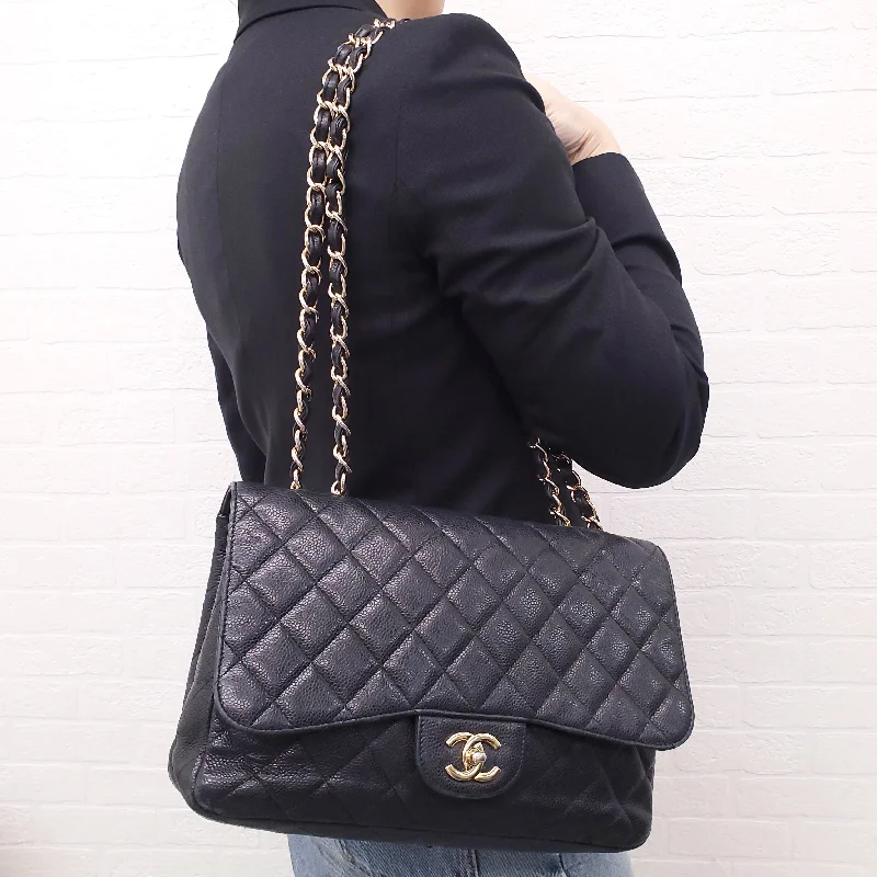 Compact and Portable Hermes Belt Bags for On - the - GoCHANEL BLACK CAVIAR BAG