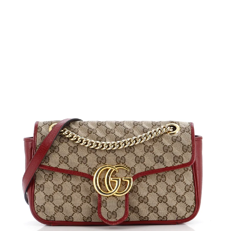 Women Gucci bags with a detachable mirror insideWomen Gucci bags with a detachable mirror insideGG Marmont Flap Bag Diagonal Quilted GG Canvas Small