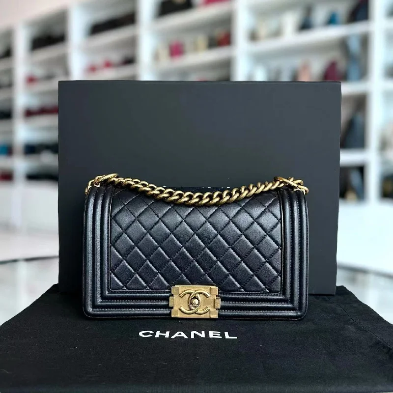 Chanel Small Crossbody Bag for TravelChanel Small Crossbody Bag for TravelBlack Boy Old Medium 25CM Quilted Lambskin Iridescent Leboy Black GHW No 20