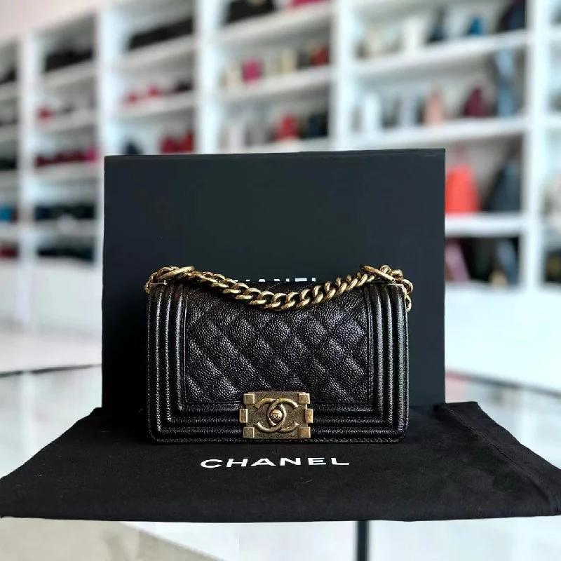 Chanel Small Crossbody Bag for TravelChanel Small Crossbody Bag for TravelCaviar Boy Small Quilted Calfskin Black RGHW No 19