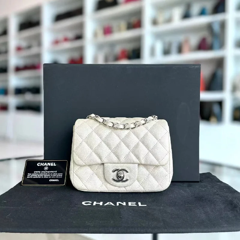 Chanel Small Crossbody Bag for TravelChanel Small Crossbody Bag for TravelCaviar Mini Square Classic Flap 17CM Quilted Calfskin Pearl White SHW No 20