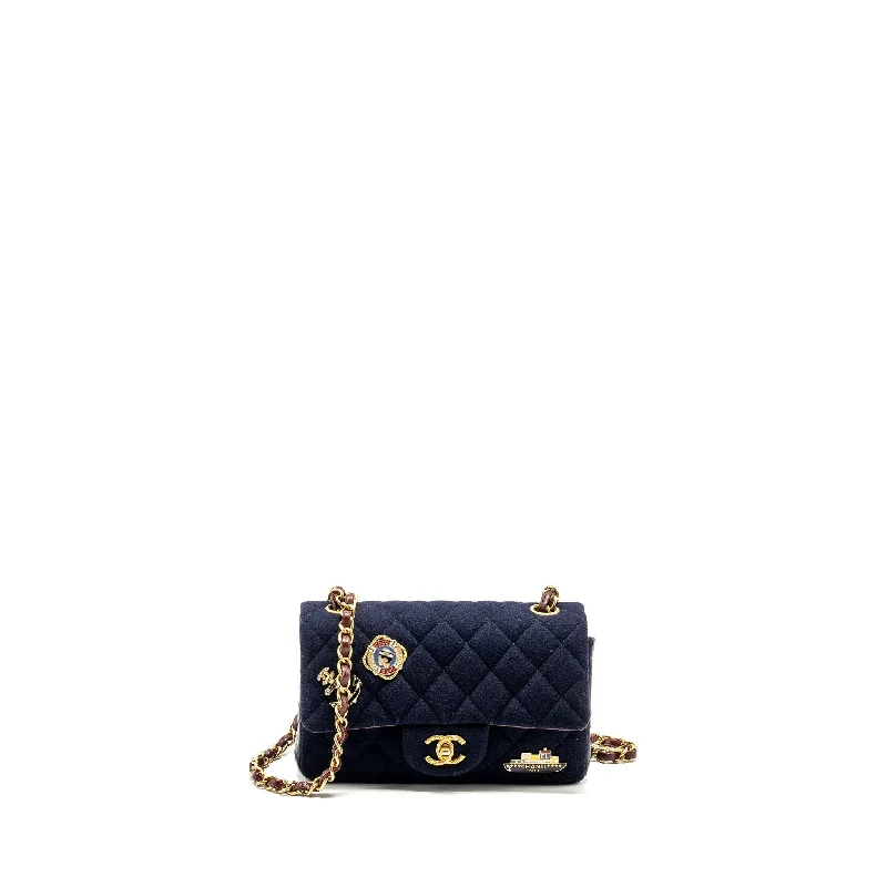 Chanel Limited Edition Handbag for CollectorsChanel Limited Edition Handbag for CollectorsChanel Mini Rectangular Flap bag fabric / lambskin navy GHW