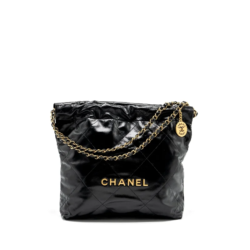 Chanel Small Crossbody Bag for TravelChanel Small Crossbody Bag for TravelChanel Small 22 Bag Gold Letter Shiny Calfskin Black GHW (Microchip)