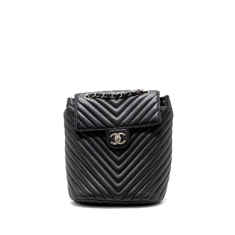 Chanel Designer Handbag with Unique DesignChanel Designer Handbag with Unique DesignChanel Small Urban Spirit  Backpack Chevron Calfskin Black SHW