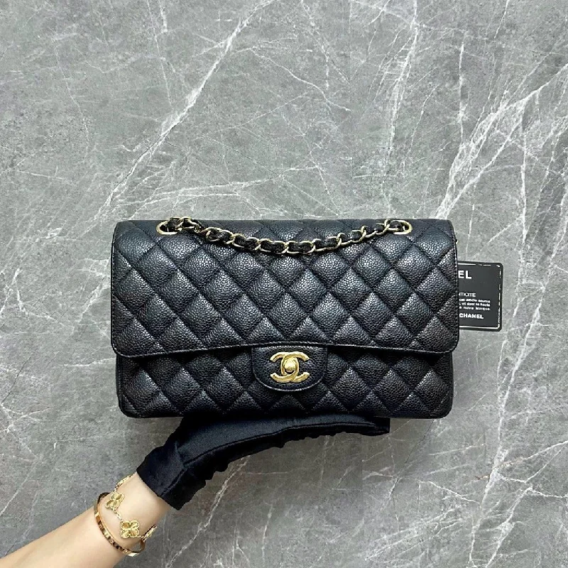 Chanel Handbag with Adjustable Strap for ComfortChanel Handbag with Adjustable Strap for ComfortCaviar Classic Flap Black GHW No 13