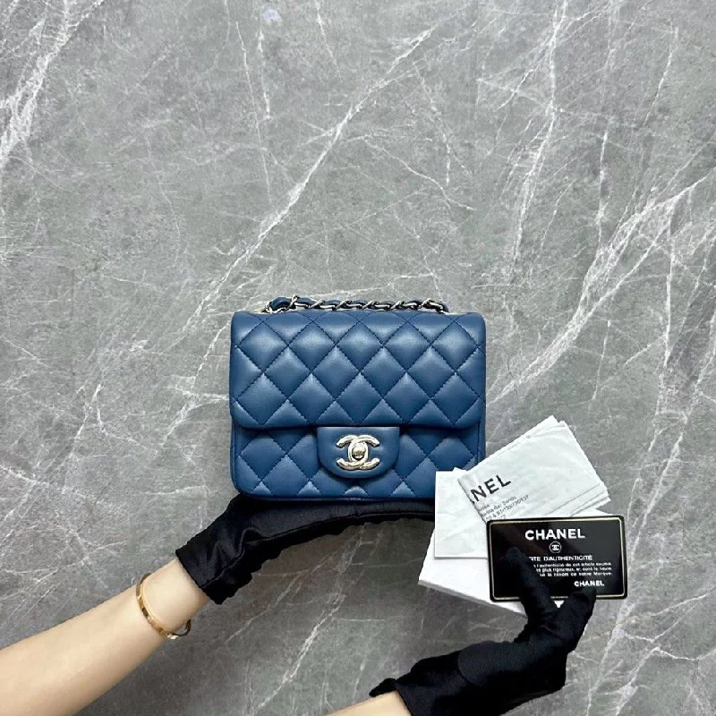 Chanel Chain Strap Handbag for Everyday UseChanel Chain Strap Handbag for Everyday Use*Local Receipt Full Set* Mini Square Blue SHW No 23